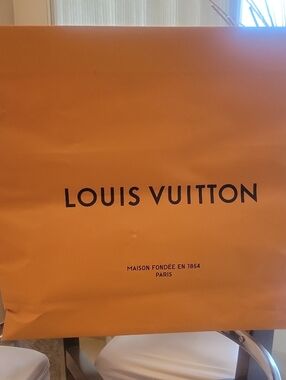 Louis Vuitton Orange and Black Shopping Bag